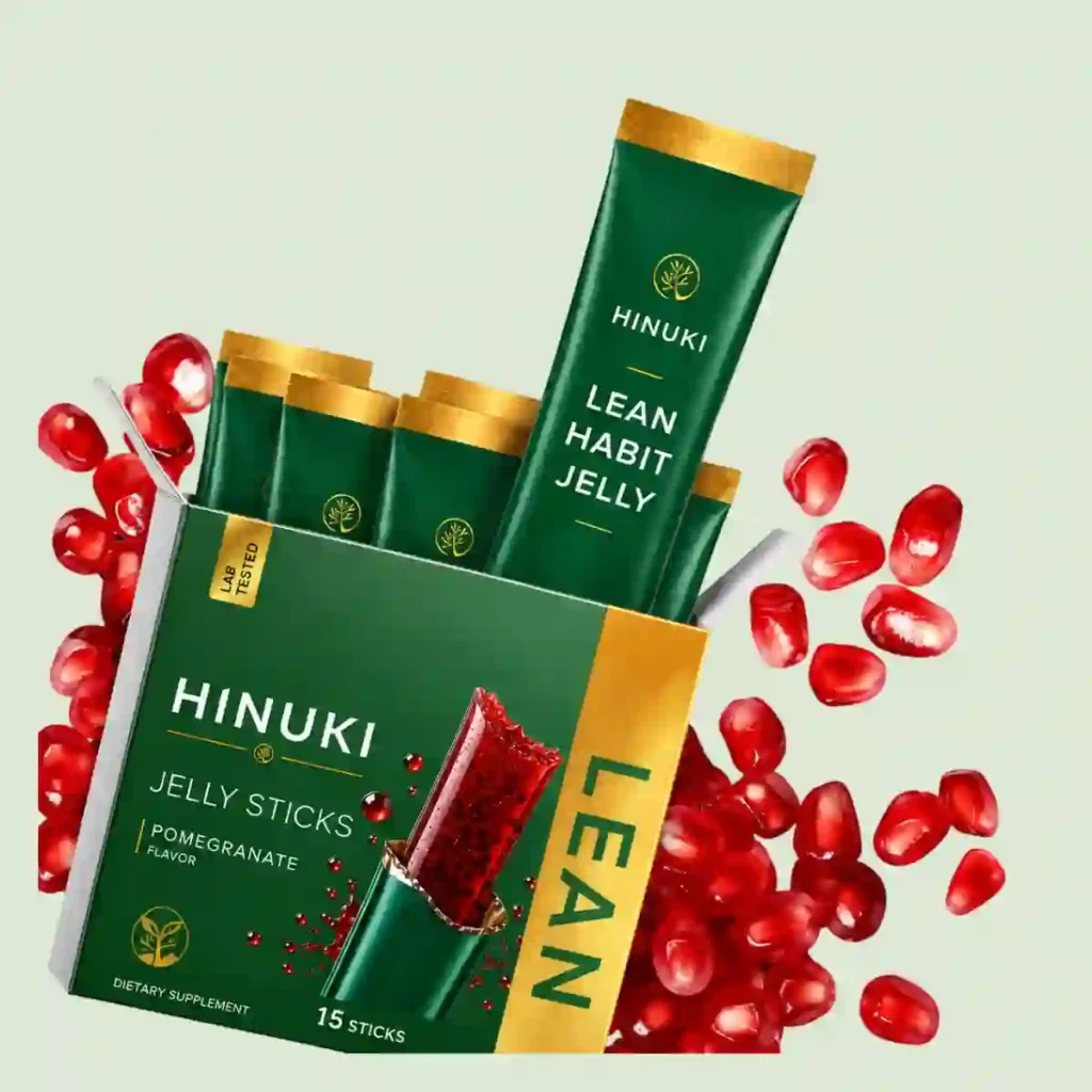 Hinuki Lean Habit Jelly product box and jelly sticks